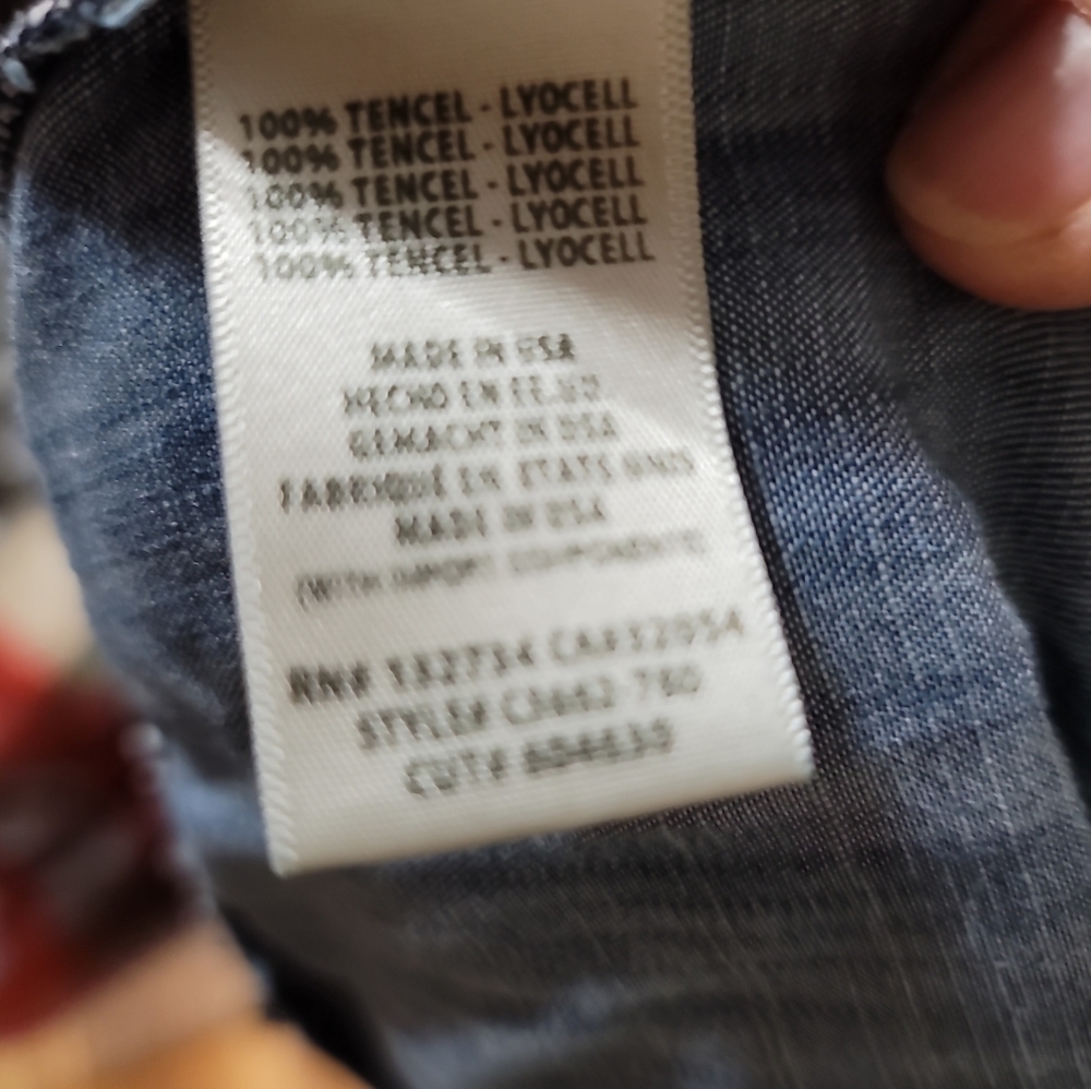 Cloth & Stone Tencel Chambray Jogger Pants Large Patterned Elastic Waist - Picture 6 of 6